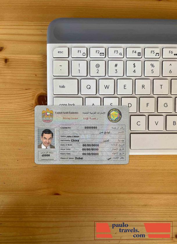 UAE DL photolook FRONT PSD template